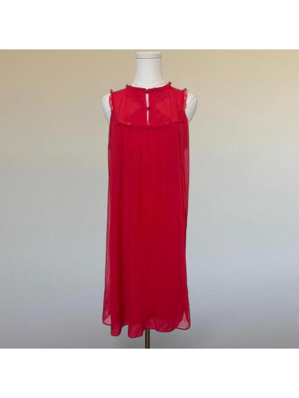 60s red nightgown Sz. M